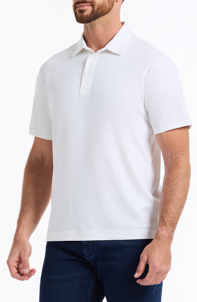 Robert Graham Furlan Stretch Cotton Polo, Alternate, color, White