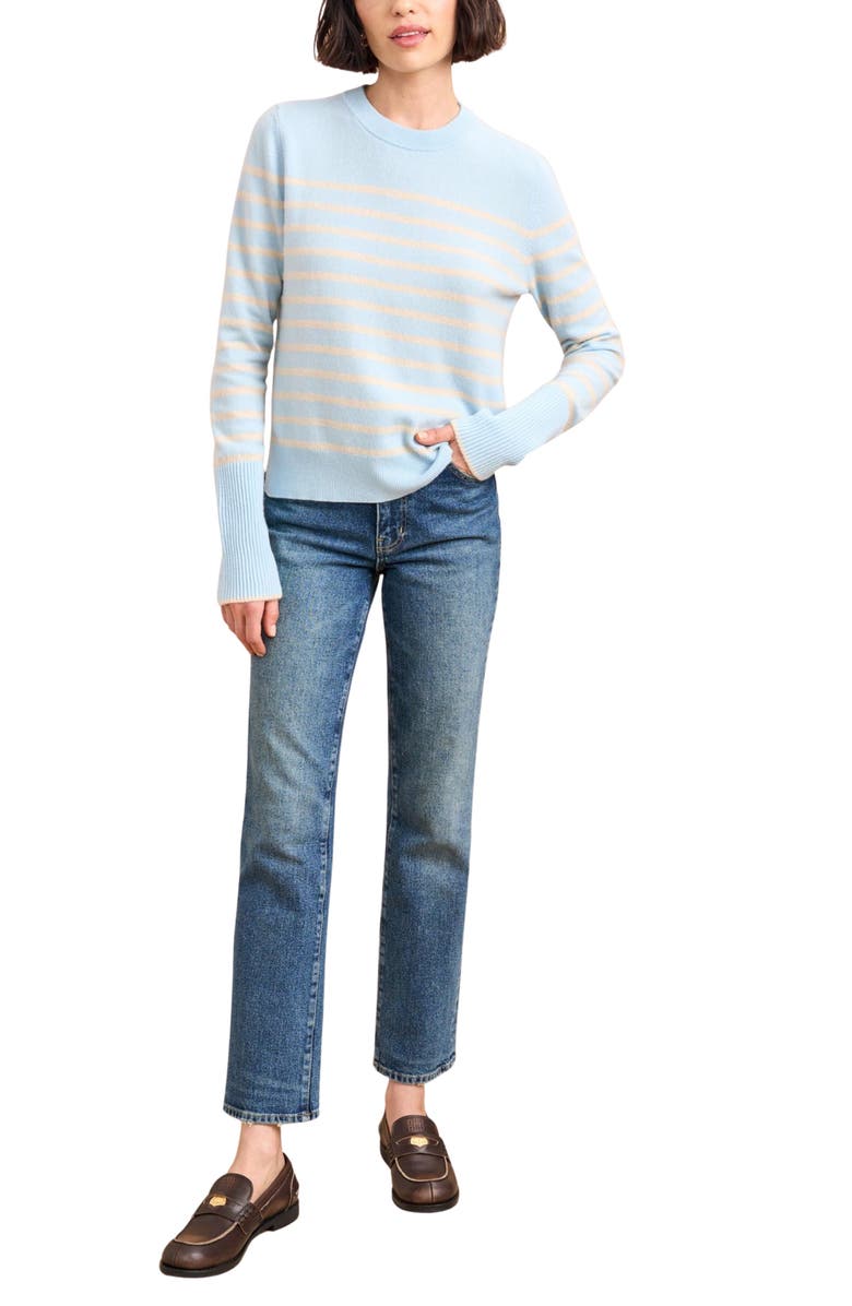 La Ligne Lean Lines Sweater, Main, color, Periwinkle/Beige