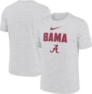 Nike Men's Nike White Alabama Crimson Tide Campus Slant Velocity Performance T-Shirt