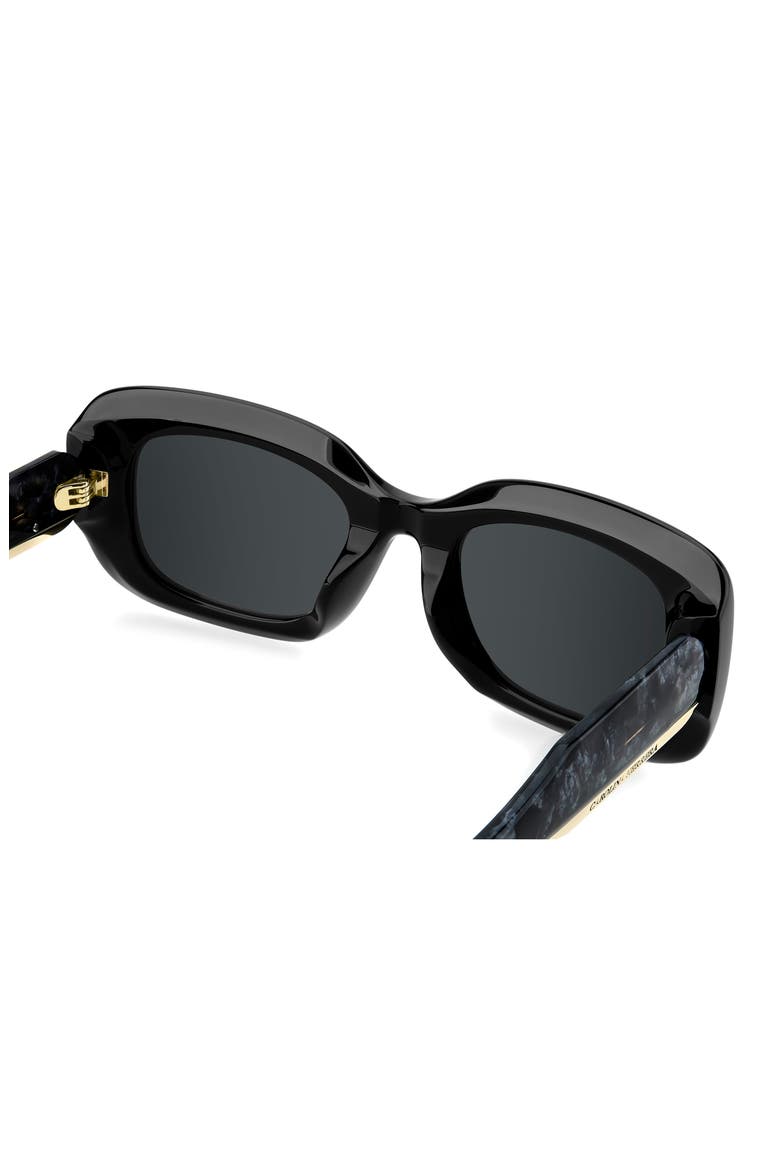 Her 50mm Rectangular Sunglasses, Alternate, color, BLACK/ GREY BRONZE SP