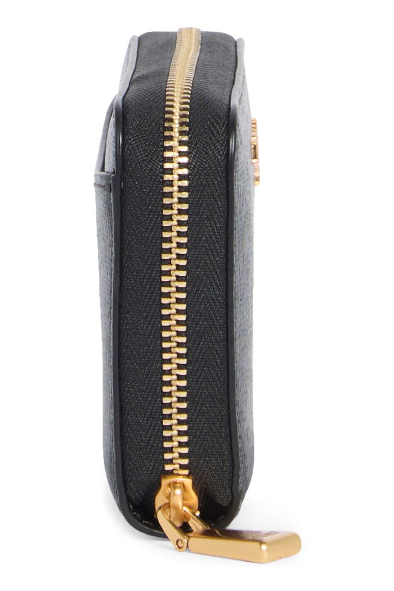 Morgan Saffiano Leather Zip Card Case, Alternate, color, BLACK