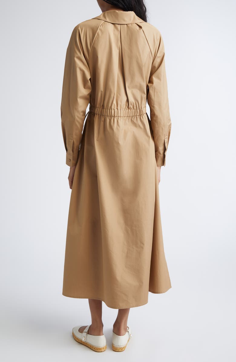 Max Mara Ottelia Long Sleeve Maxi Shirtdress, Alternate, color, Desert
