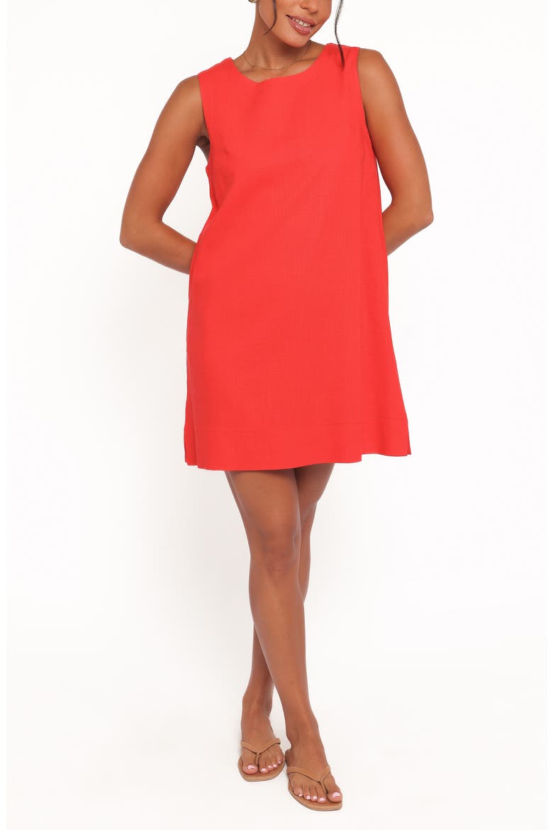 Zoe Floral Print Minidress, Main, color, RED