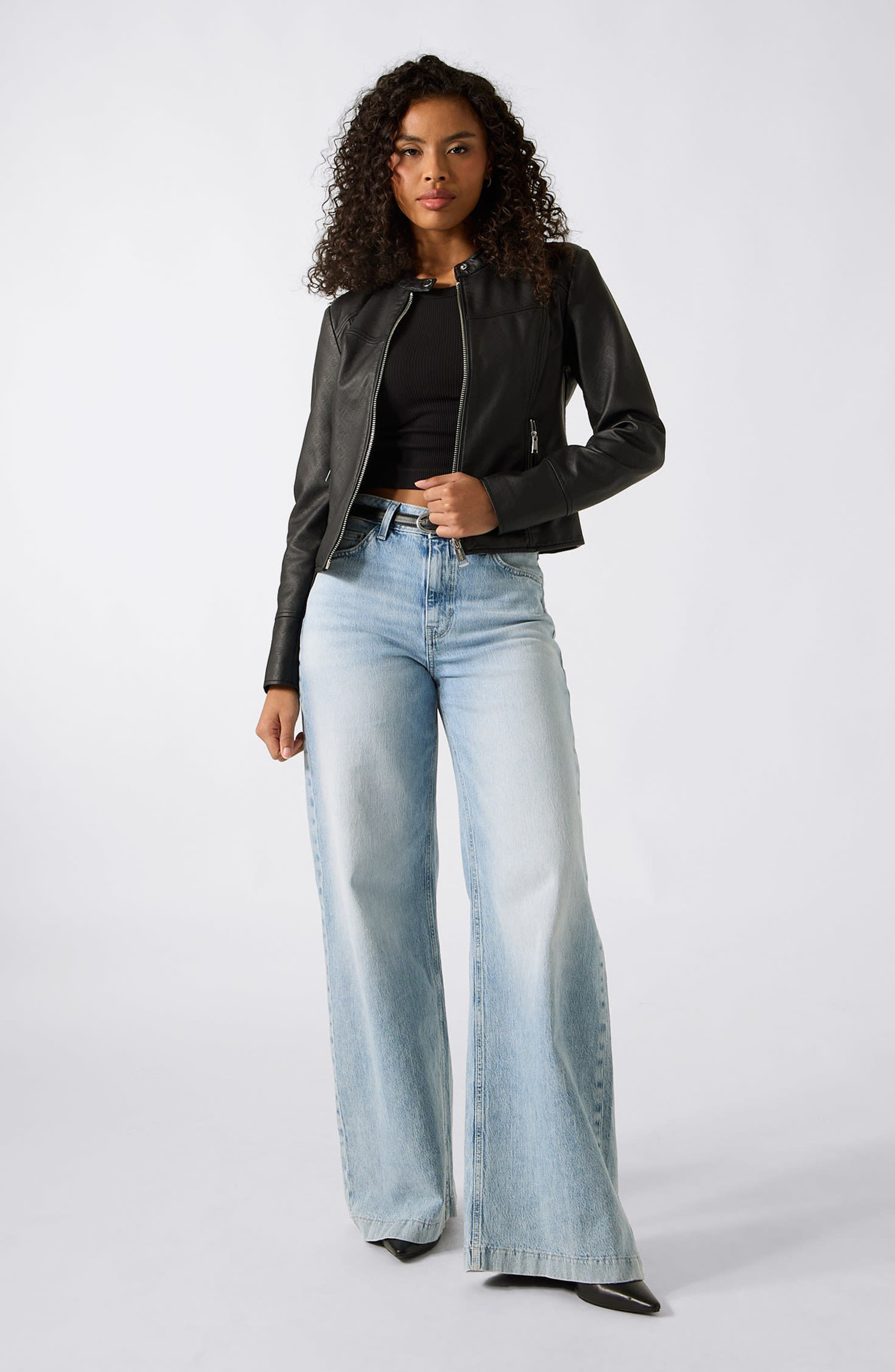 Anita Logo Faux Leather Jacket - image 2
