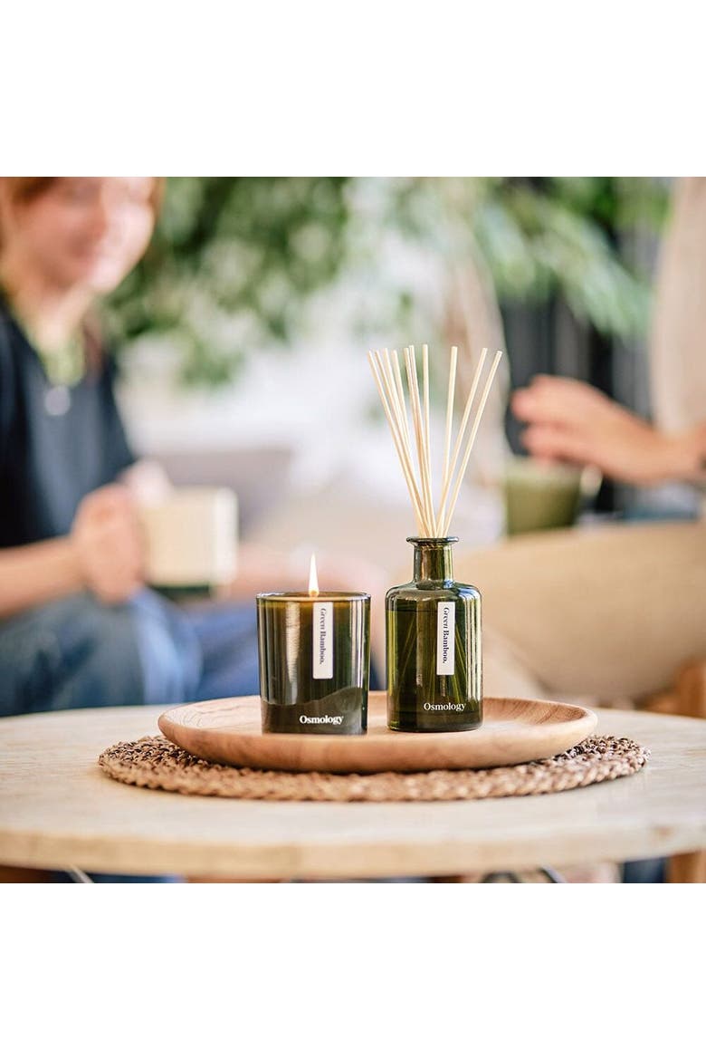Green Reed Diffuser - Cypress Patchouli and Orange, Alternate, color, green