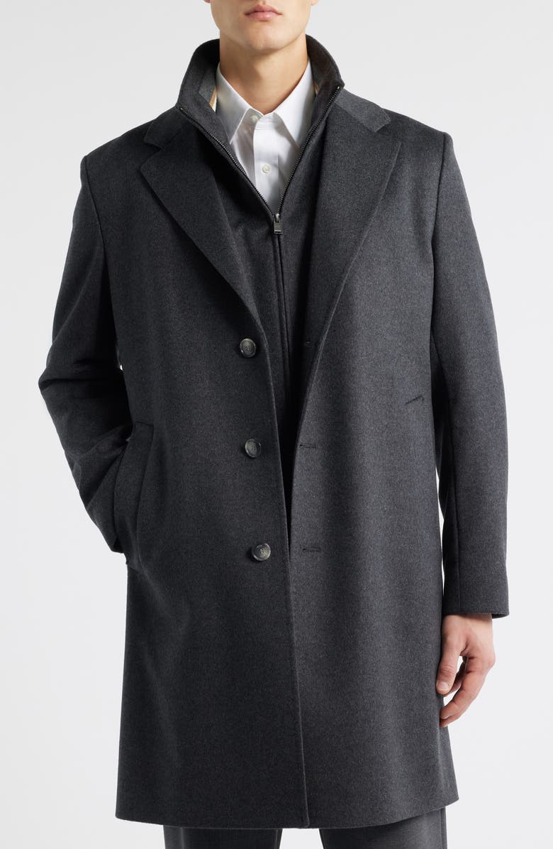 BOSS Jared 3-in-1 Coat with Removable Bib, Main, color, Medium Grey
