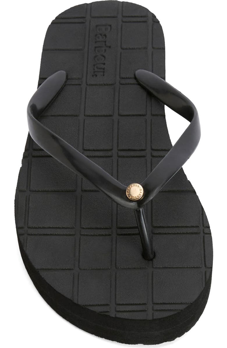 Barbour Tilda Wedge Filp Flop, Alternate, color, Black