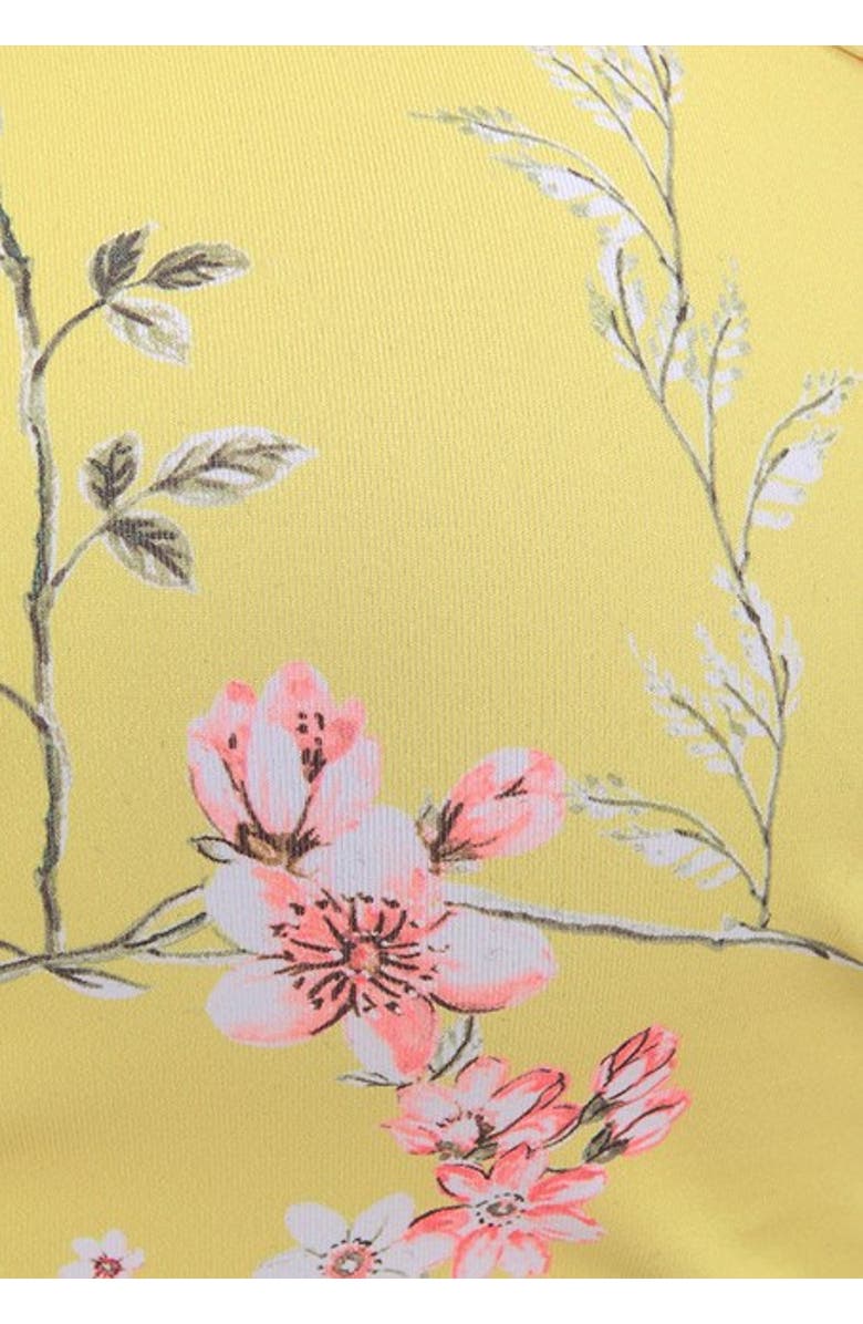 LASCANA Plunge Triangle Bikini Top Size 30C/D, Alternate, color, Yellow Multi