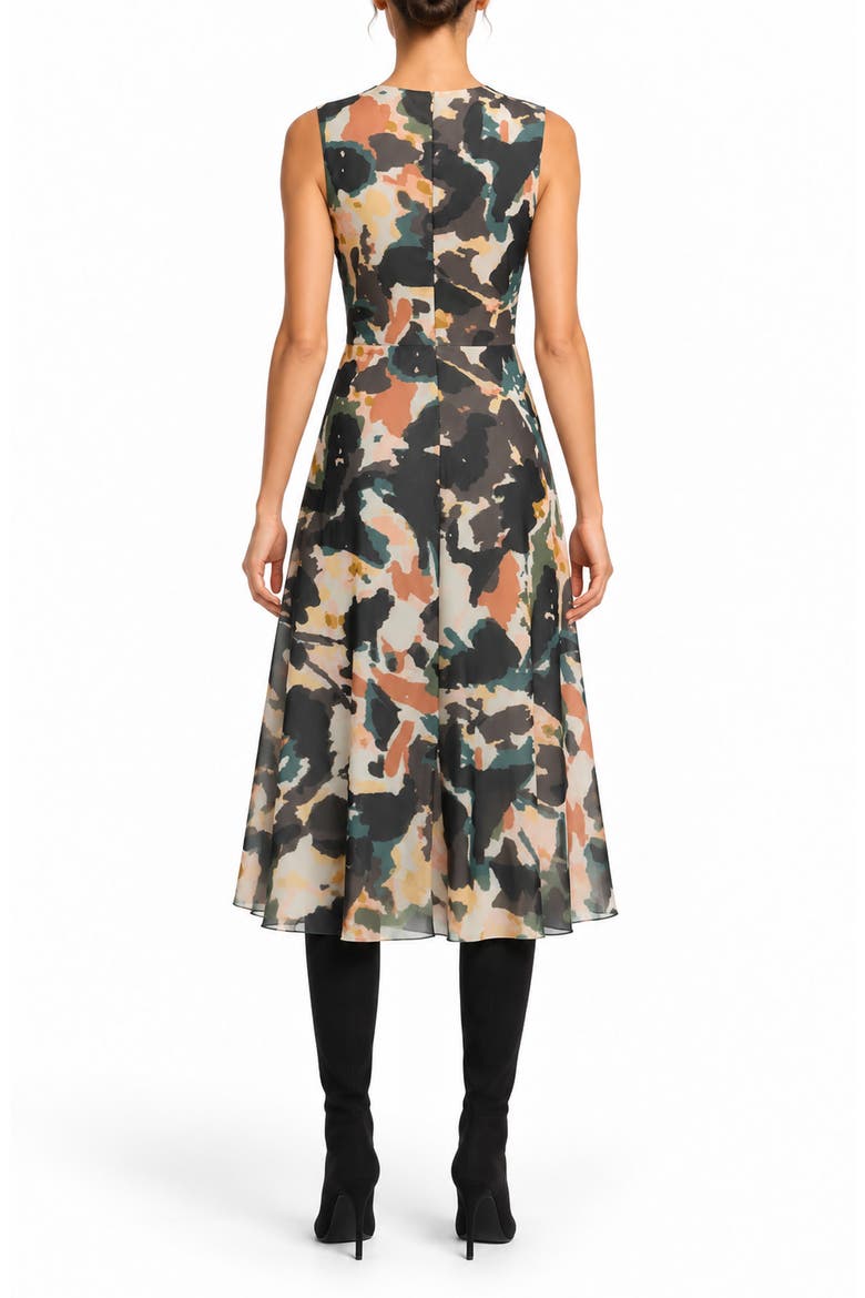 Printed Mesh Tank Midi Dress, Alternate, color, PAINTERLY CAMO