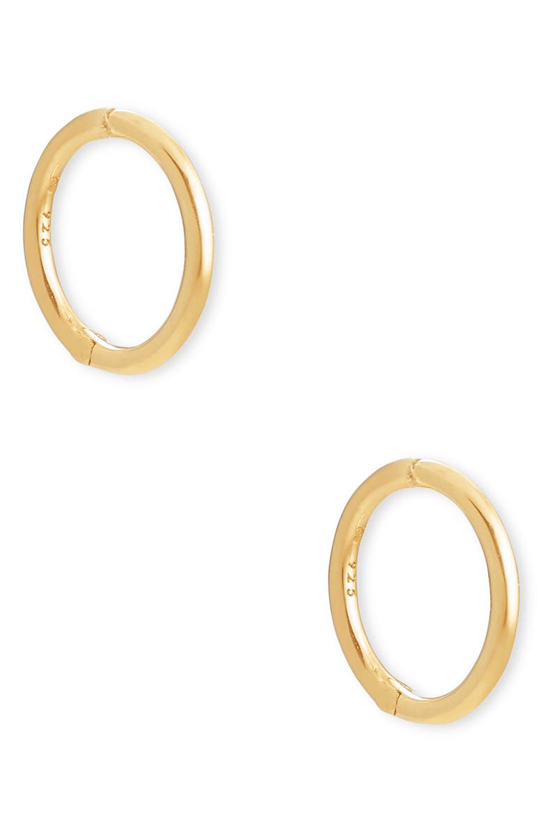 Kendra Scott Keeley 18K Gold Vermeil Huggie Earrings, Main, color,