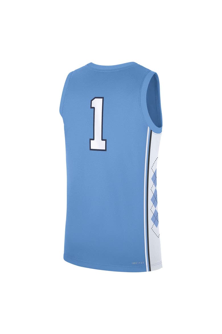Men's Jordan Brand Carolina Blue North Carolina Tar Heels Road Replica Basketball Jersey, Alternate, color, Light Blue