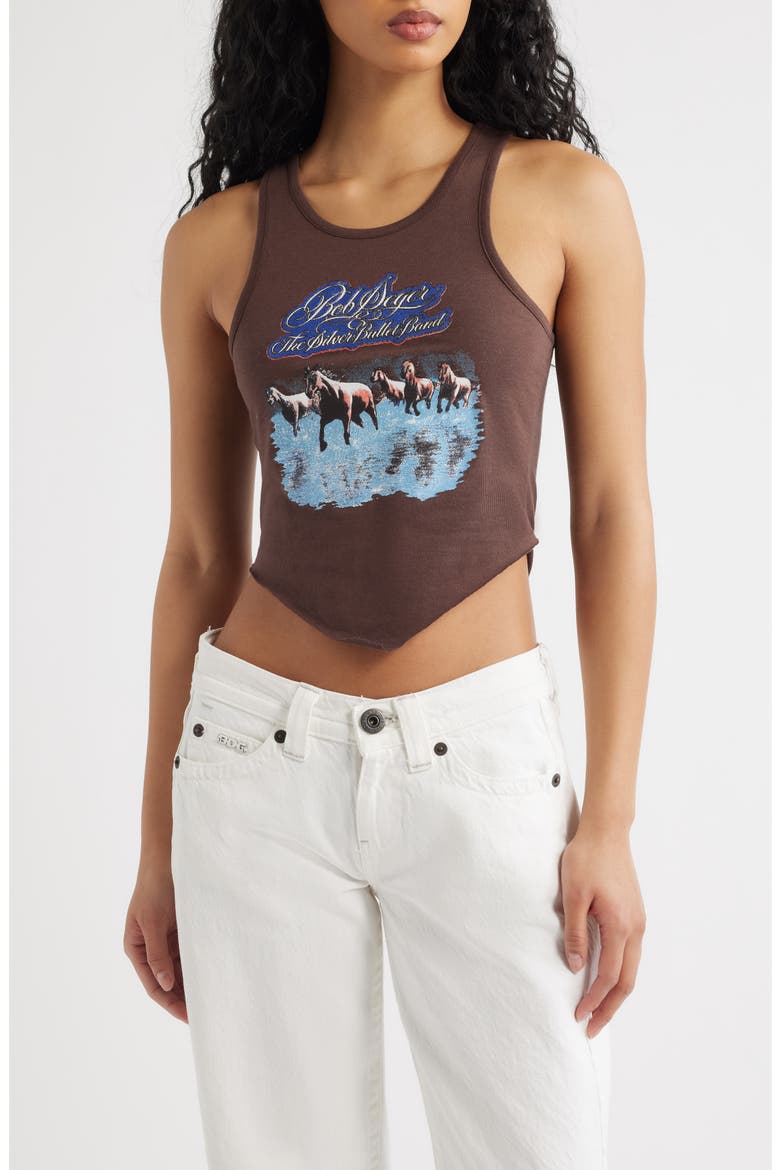 Bob Seger Horses Graphic Tank, Main, color, BROWN