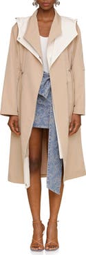 Avec Les Filles Layered Look Hooded Coat