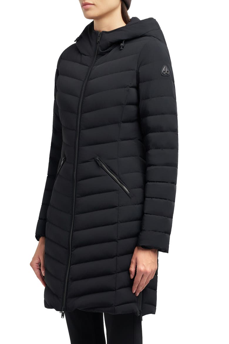Andesite Water Repellent Hooded 800 Fill Power Down Parka, Alternate, color, BLACK