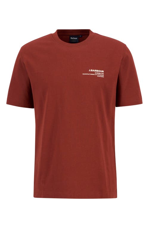 Barbour Parkend Photo Cotton Graphic T-shirt In Red