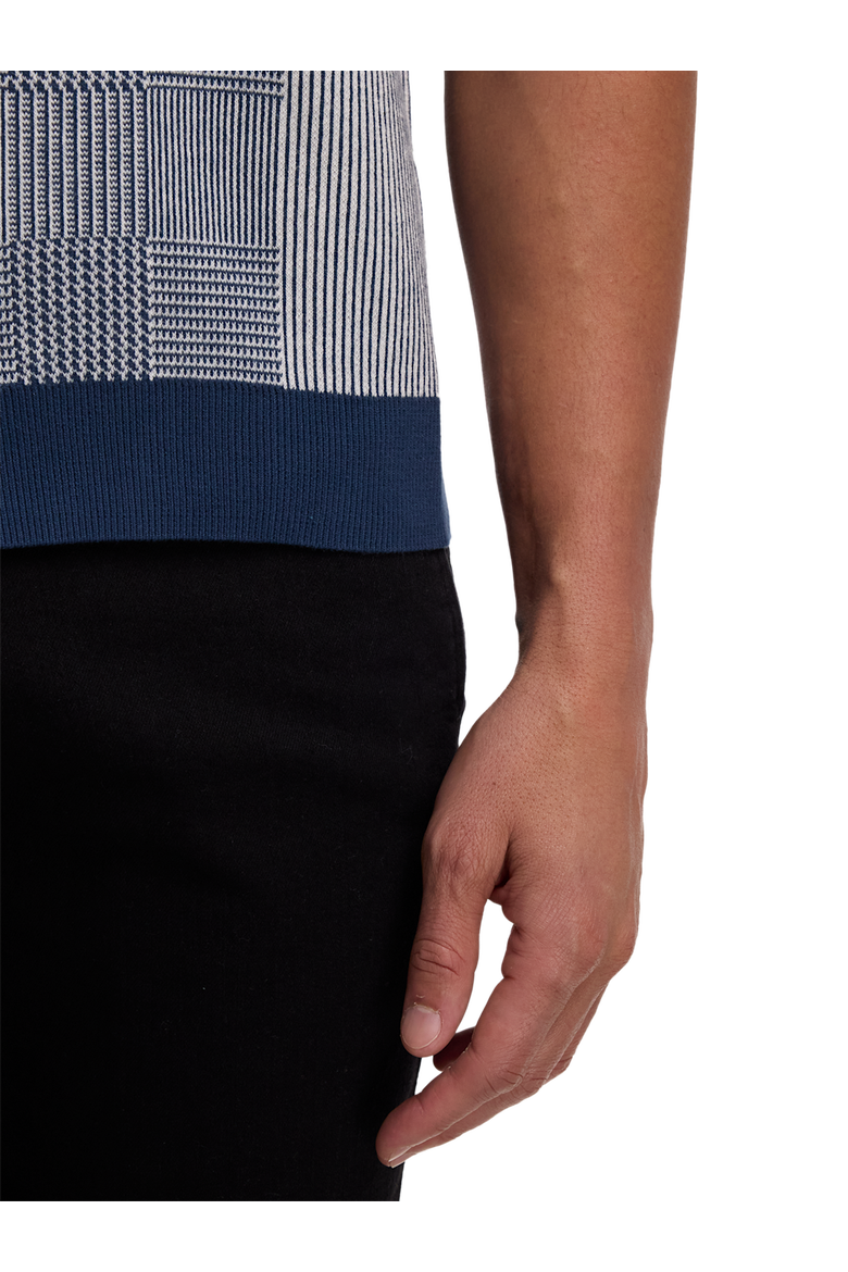 Cotton Button Front Polo, Alternate, color, Blue