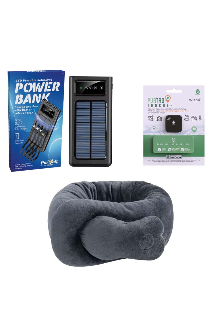 Travel Comfort Essentials Set, Main, color, Black