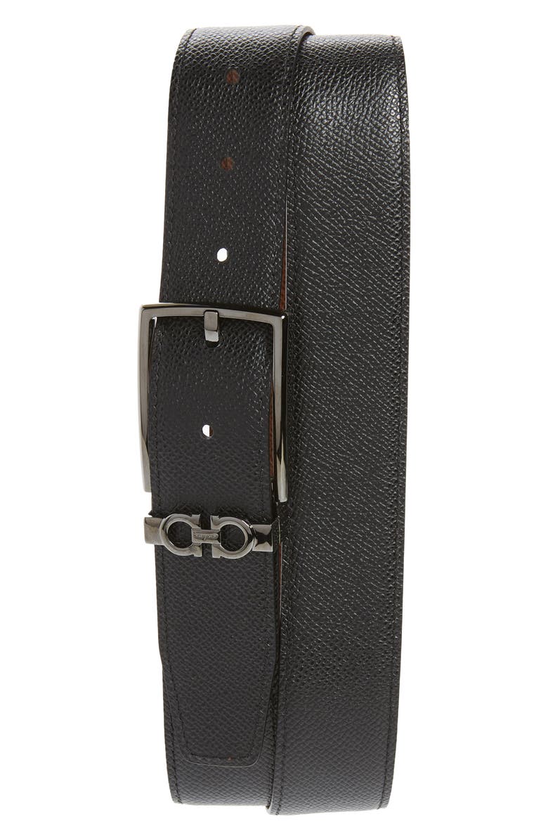 FERRAGAMO Reversible Leather Belt, Alternate, color, Radica Tan / Nero