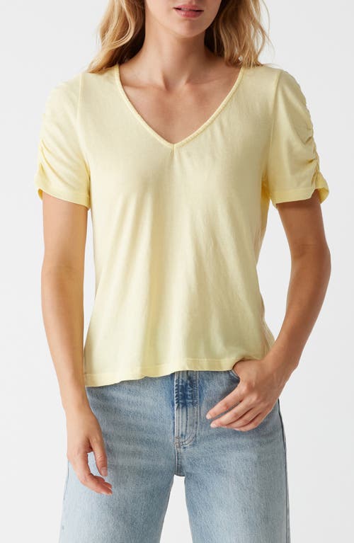 Michael Stars Josie V-neck Shirt In Lemonade