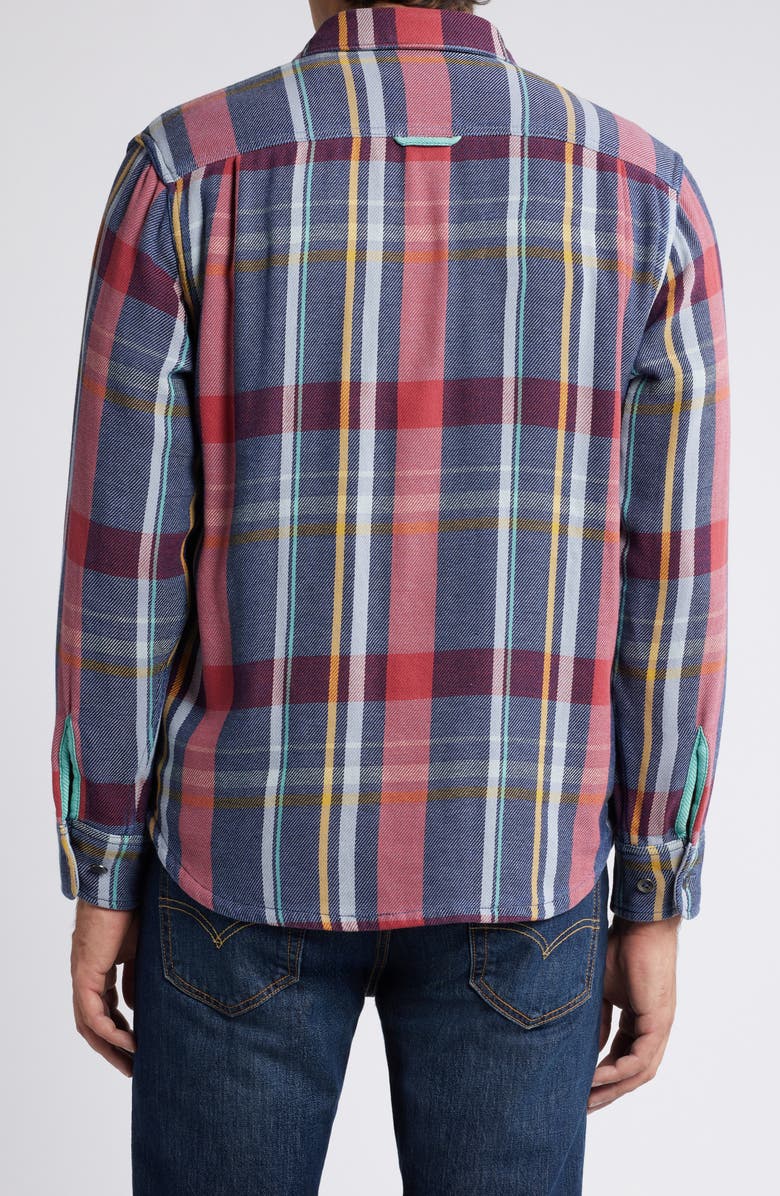 Tommy Bahama Copper Canyon Plaid Button-Up Shirt Jacket, Alternate, color, Norse Blue