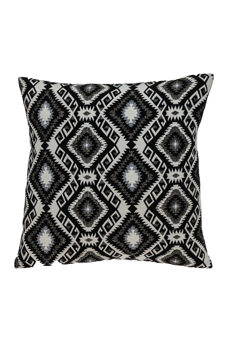 Habib Transitional Black Throw Pillow, Main, color, BLACK