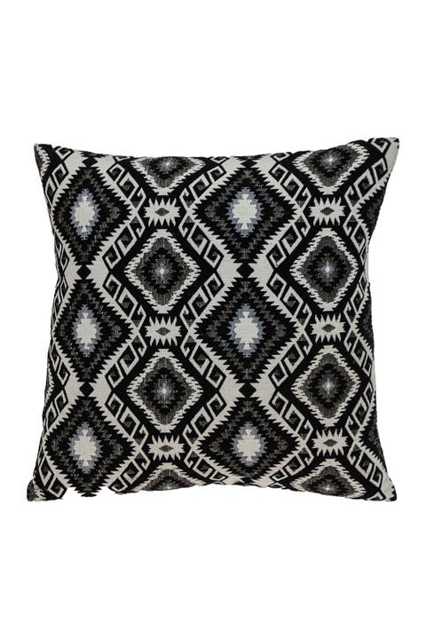 Habib Transitional Black Throw Pillow