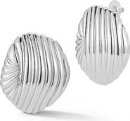 SPHERA MILANO Ribbed Statement Stud Earrings