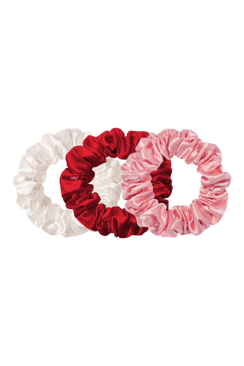 3-Pack Large Silk Scrunchies, Alternate, color, ROSY