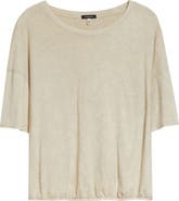 R13 Gathered Hem Cotton & Cashmere T-Shirt