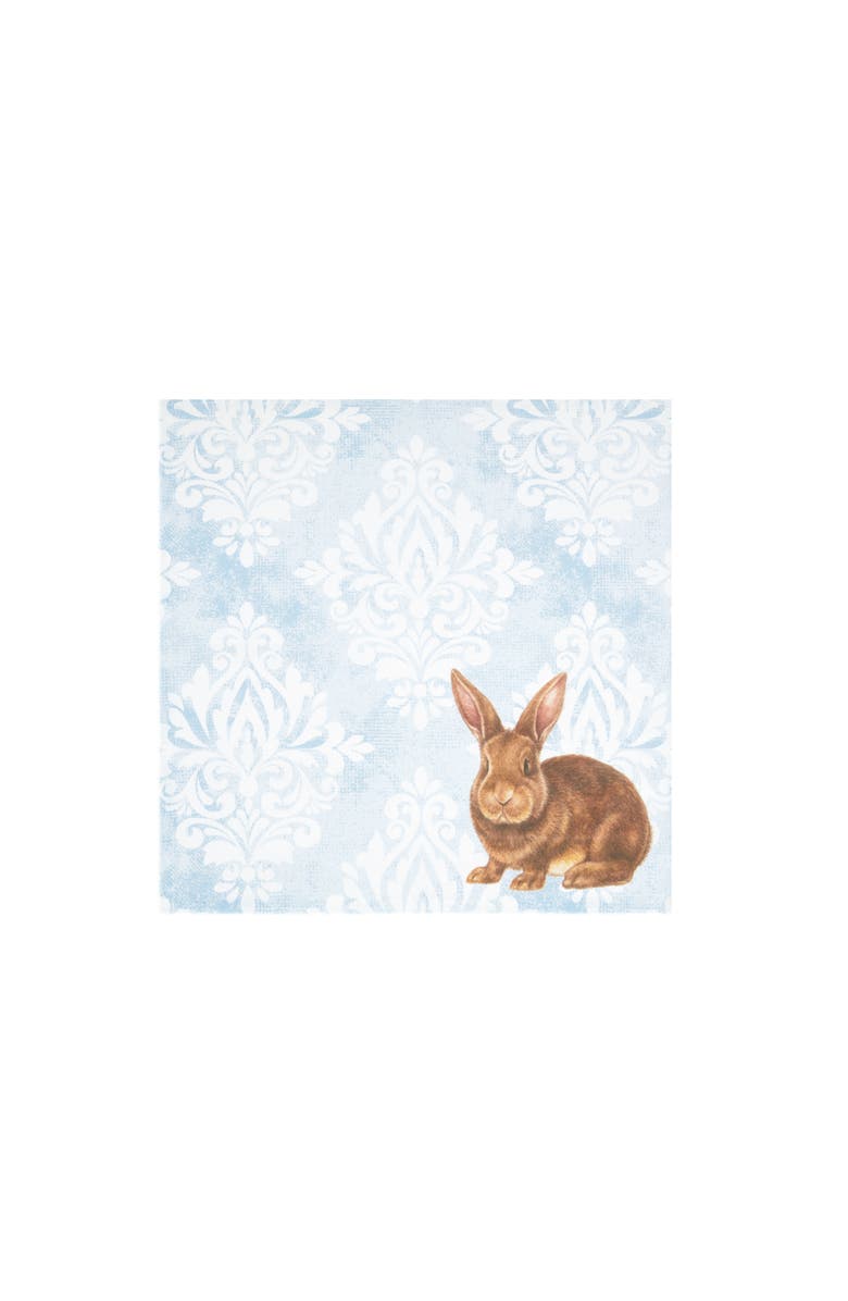 C&F Home Damask Bunny Cotton Napkin Machine Washable Set of 6, Alternate, color, Blue