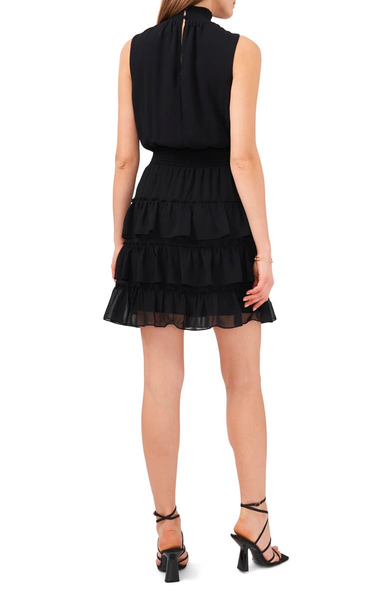 1.STATE Smock Neck Sleeveless Fit & Flare Dress, Alternate, color,