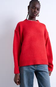 Topshop Exposed Seam Relaxed Fit Sweater