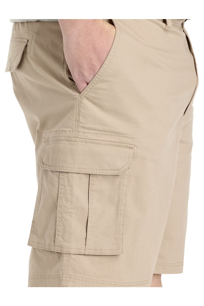 Big & Tall Stretch Ripstop Cargo Shorts, Alternate, color, KHAKI