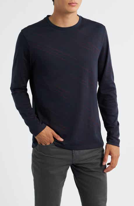 Domenico Long Sleeve Cotton Blend T-Shirt