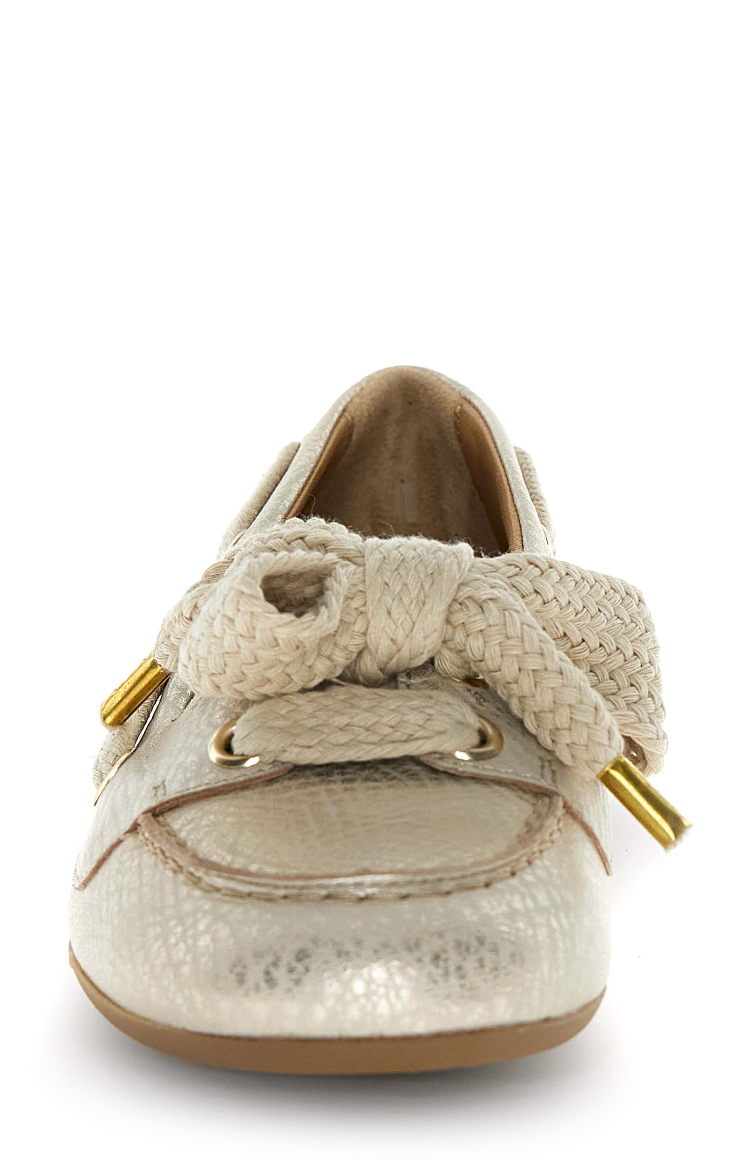 Candice Cooper Candy Boat Bow Loafer, Alternate, color, Platinum