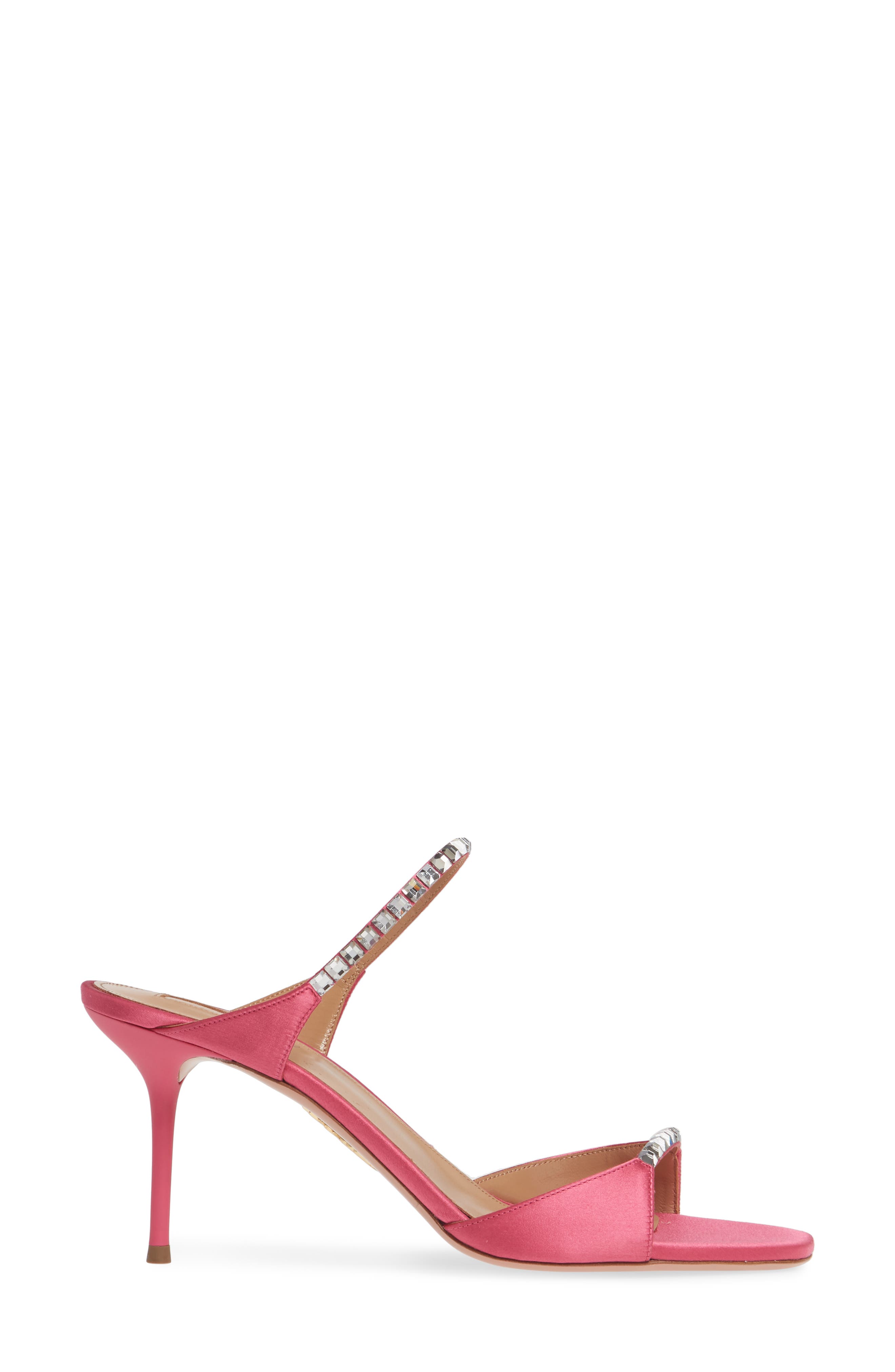 Aquazzura Diamante Two Strap Slide Sandal, Alternate, color, 