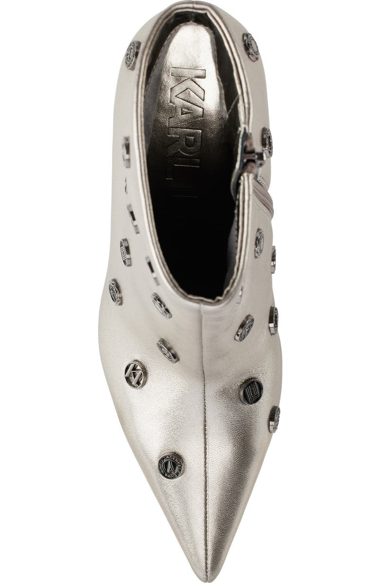KARL LAGERFELD PARIS Saina Metallic Bootie, Alternate, color,