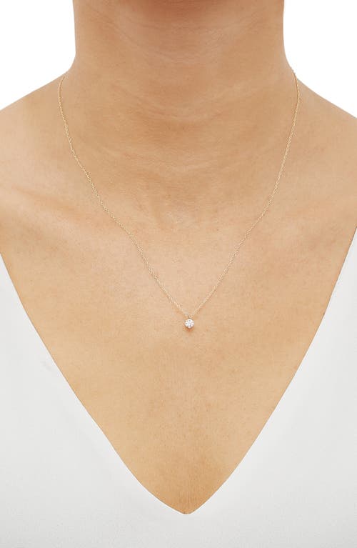 Frankie & Zoe Diamond Solitaire Necklace In Gold