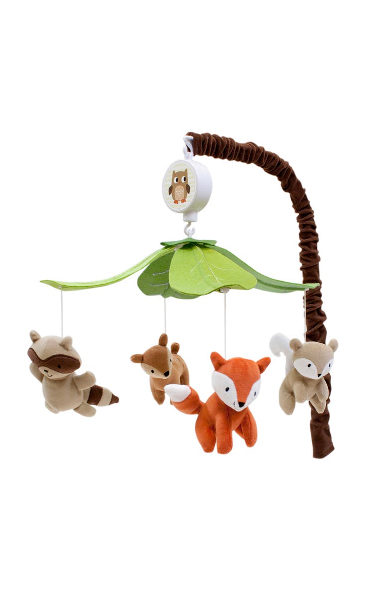 Lambs & Ivy Woodland Tales Forest Animals Musical Baby Crib Mobile, Main, color, Multicolor