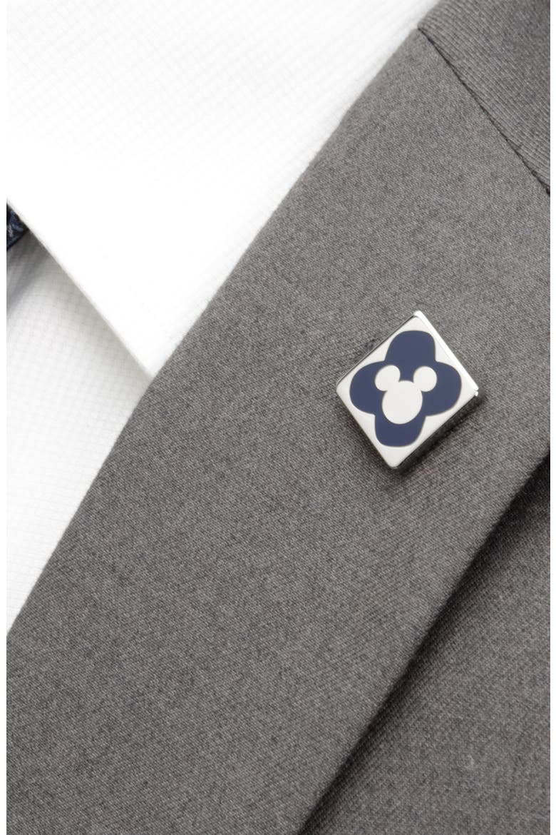 Donald Duck Plaid Crew Socks & Lapel Pin Set, Alternate, color, BLUE MULTI