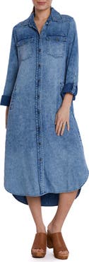 Wash Lab Denim Denim Midi Shirtdress
