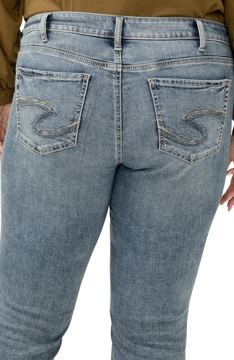 Silver Jeans Co. Suki Curvy Mid Rise Capri Jeans, Alternate, color, Indigo