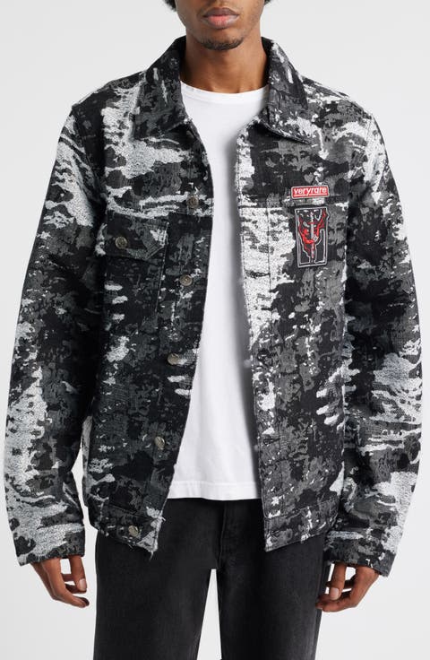 Devil Slayer Camo Jacquard Trucker Jacket