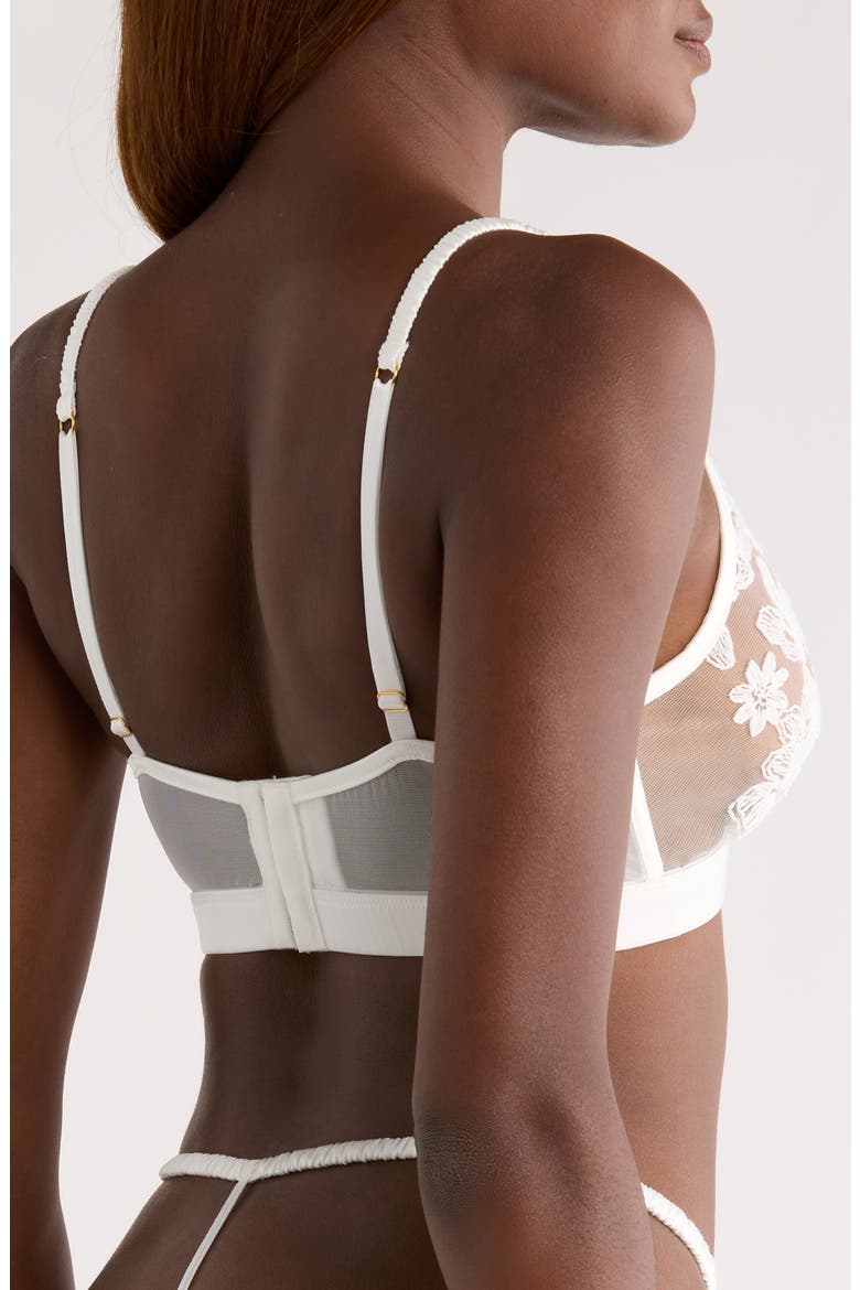 Triangle Lace Bralette, Alternate, color, WHITE