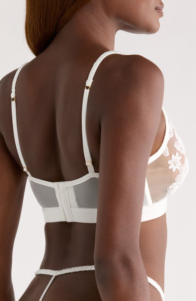 KILO BRAVA Triangle Lace Bralette, Alternate, color, White