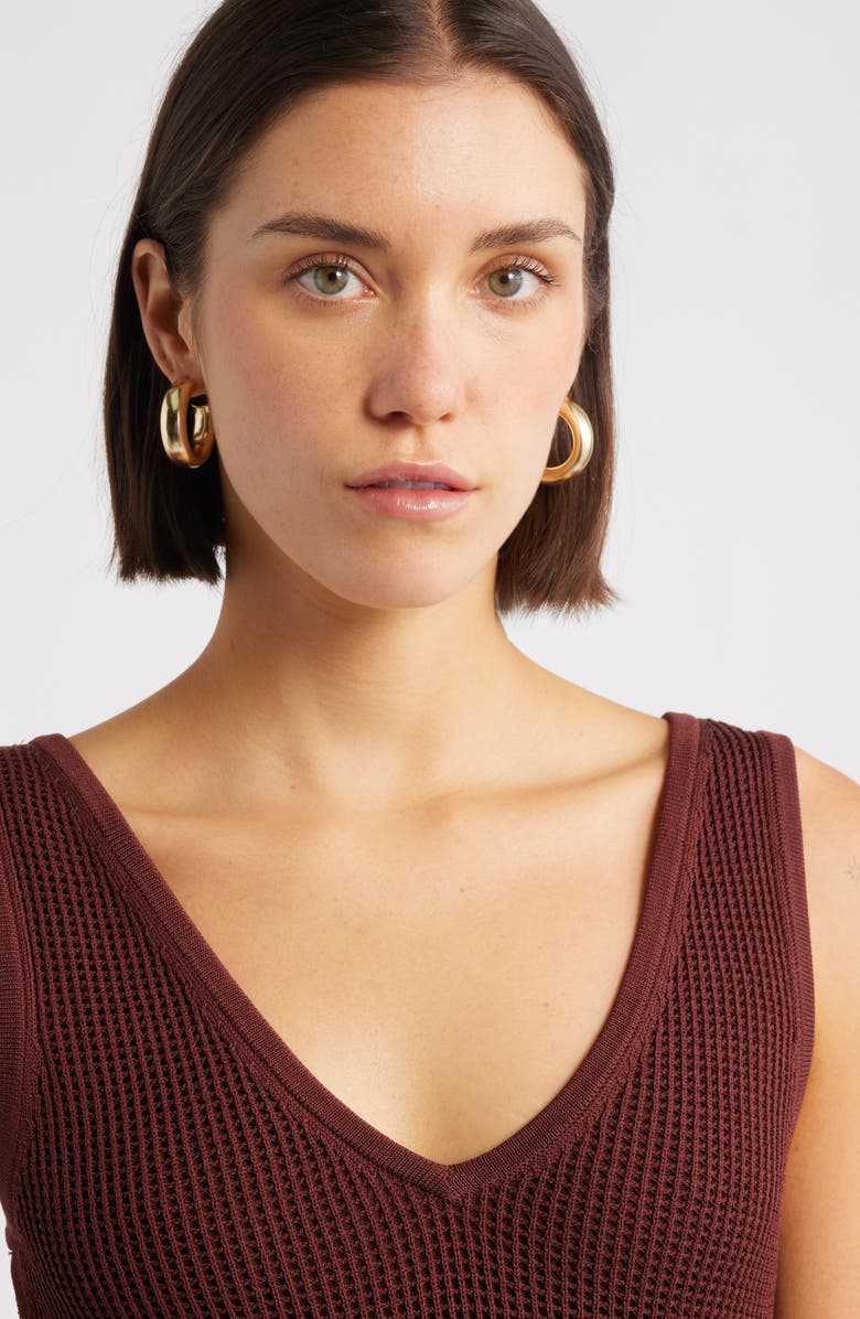 Nordstrom Chunky Tube Hoop Earrings, Alternate, color, Matte Gold