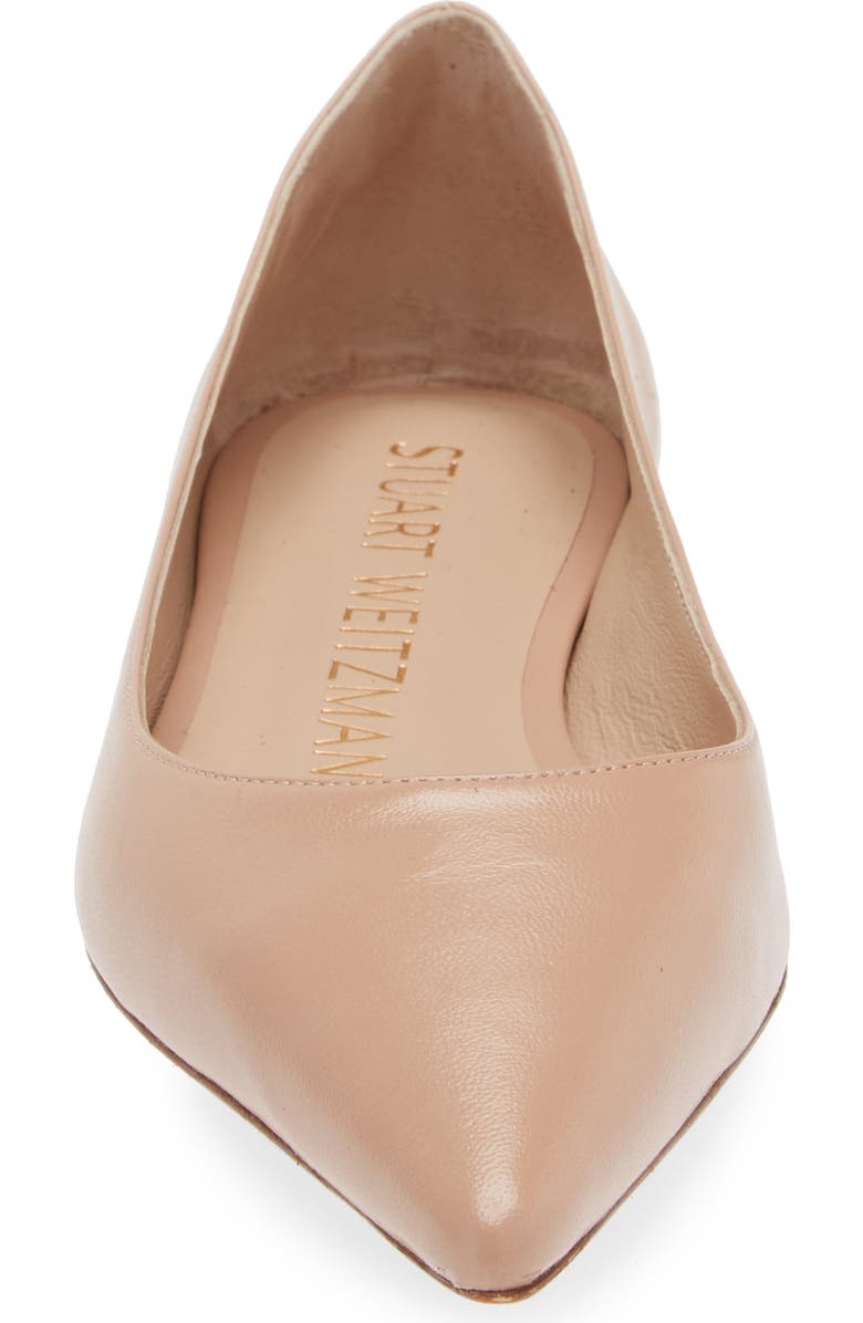 Stuart Weitzman Emilia Pointed Toe Flat, Alternate, color, Adobe