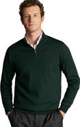 Charles Tyrwhitt Pure Merino Zip Neck Sweater