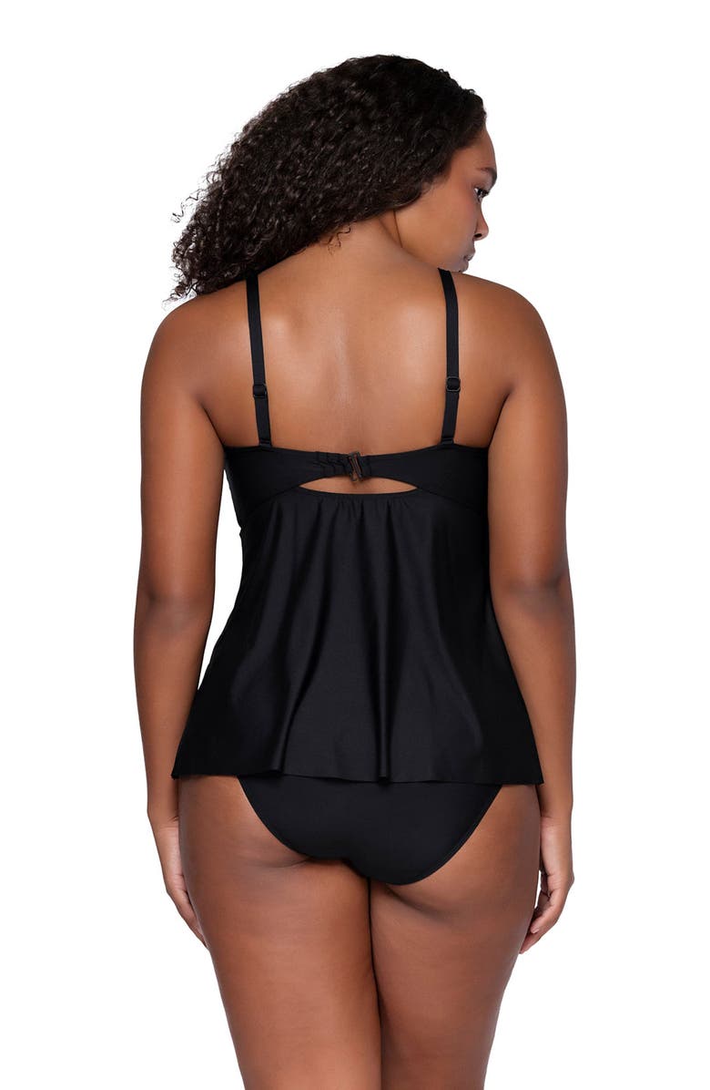 Sunsets Escape Tori Tankini Swimsuit Top, Alternate, color, Black