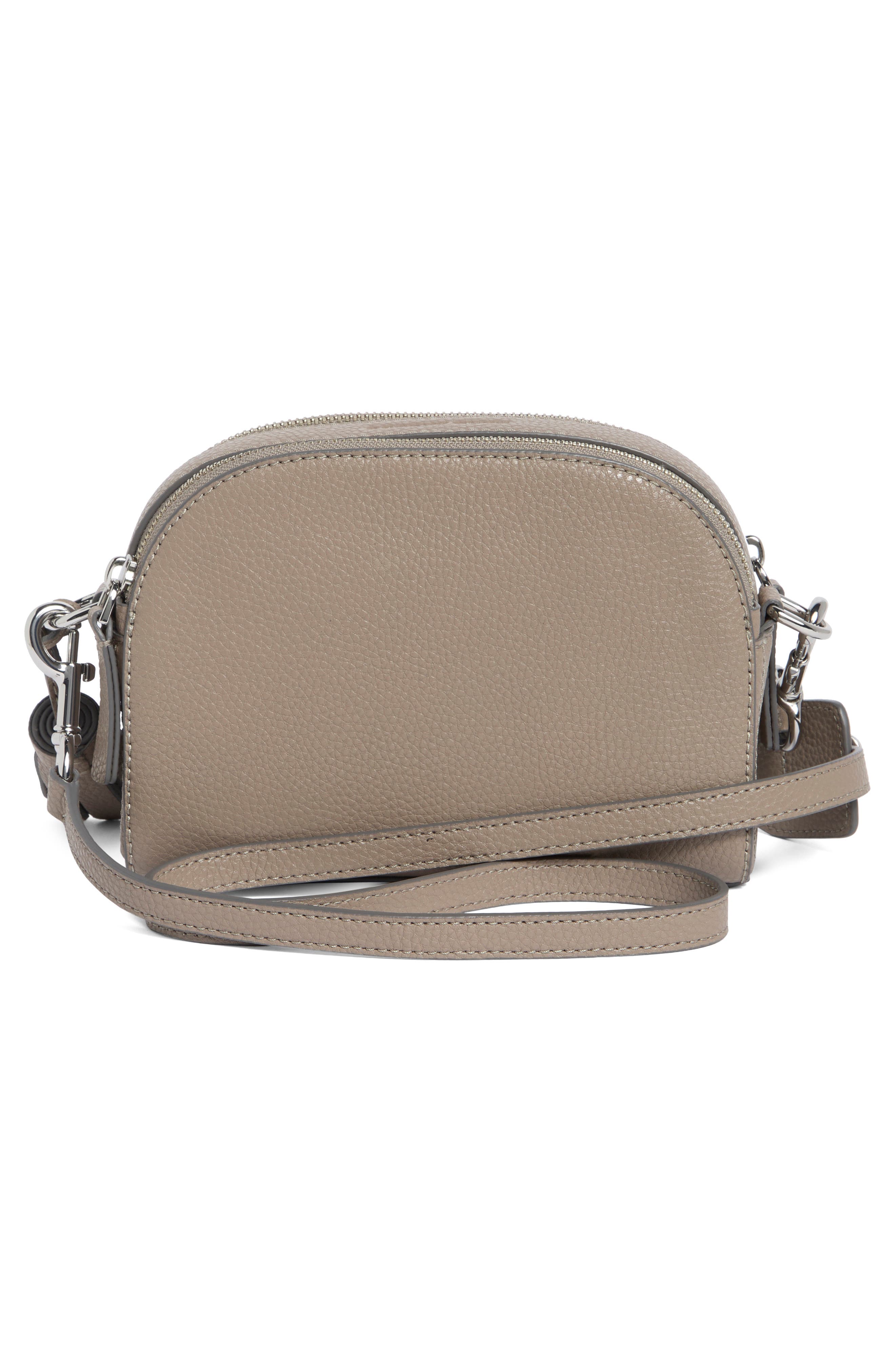 The Shutter Dome Leather Crossbody Bag, Alternate, color, CEMENT